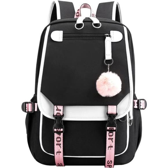 Teenage Girls' Backpack Middle School Students Bookbag Outdoor USB Charge Port - Picture 1 of 6